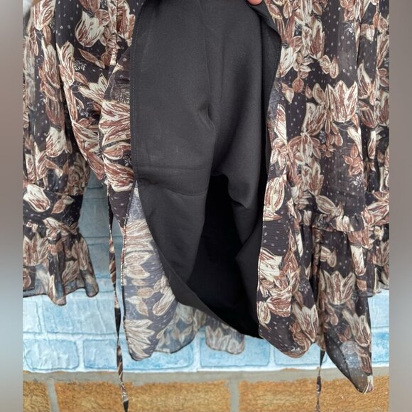 ARIAS NEW YORK METALLIC RUFFLE MINI DRESS SIZE 4 - Picture 8 of 13